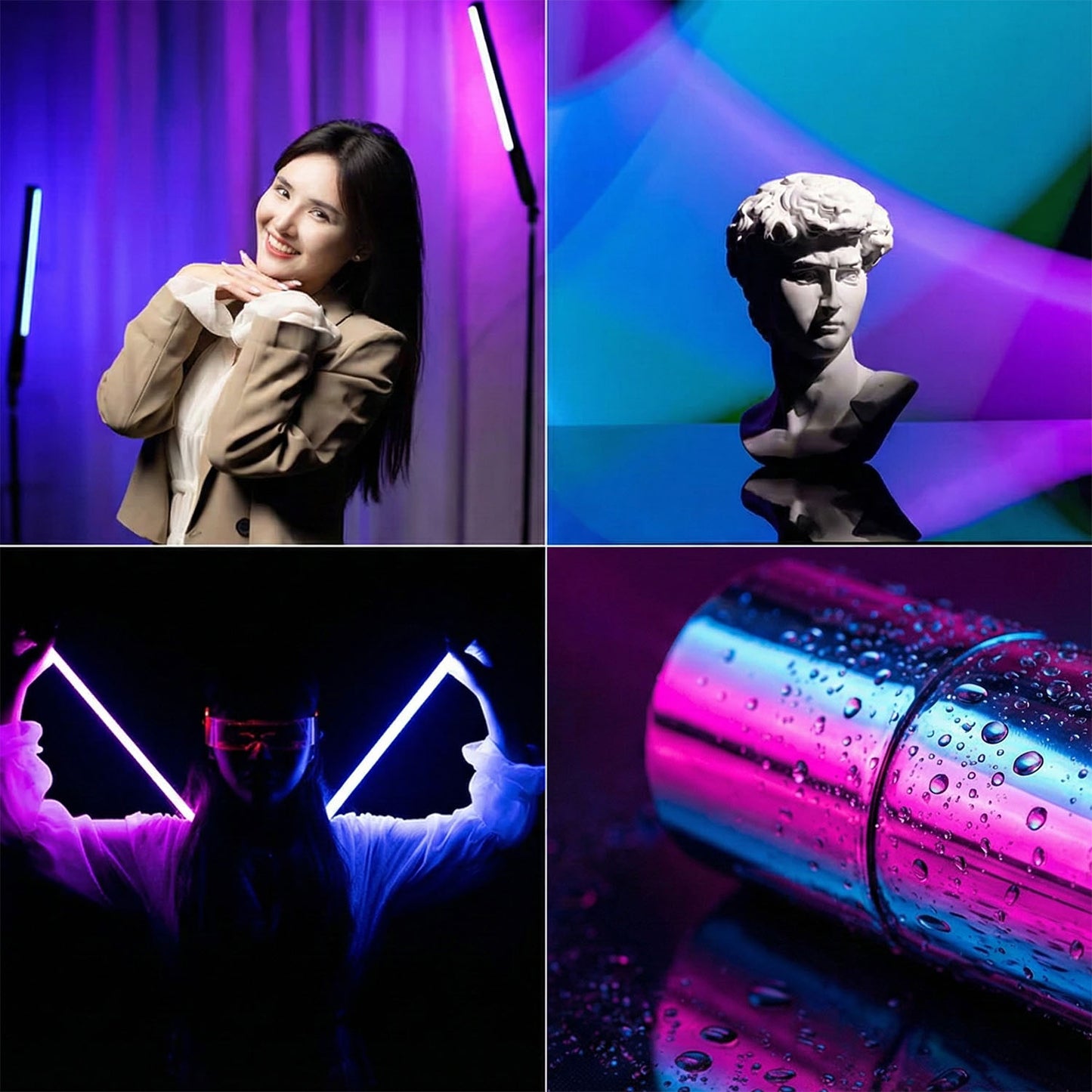 HF-1000 RGB LED Light Stick | 60 Watt, 18700 Lux | 2500K-9000K | CRI 95+ | 24 FX | App Control