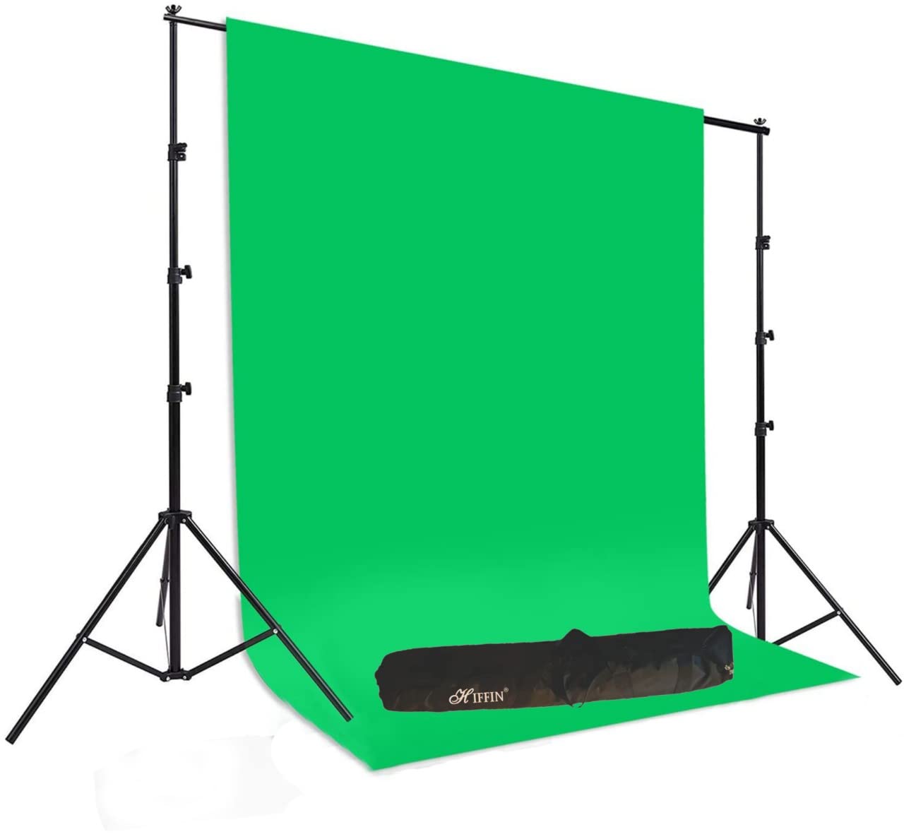 HIFFIN 8x12 FT Green Screen with 9x9 FT Stand & Carry Bag