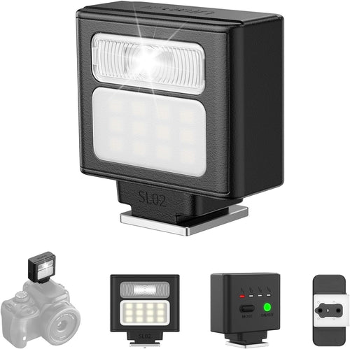 ULANZI SL02 Mini Flash Speedlite GN8 6500K for Canon Fuji Sony Nikon Cameras