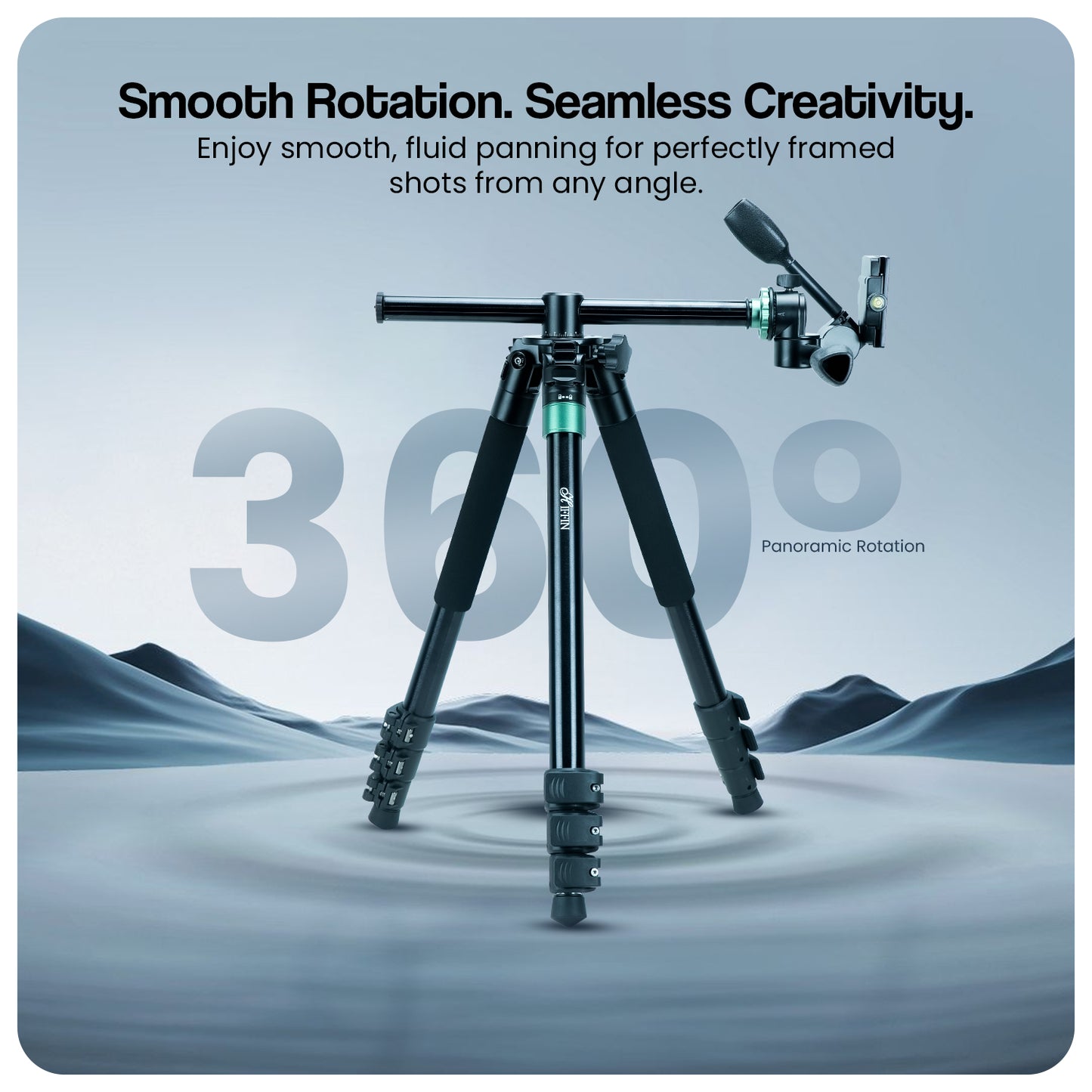 HF-999 Professional Portable Tripod Monopod with 3 Way Pan Head