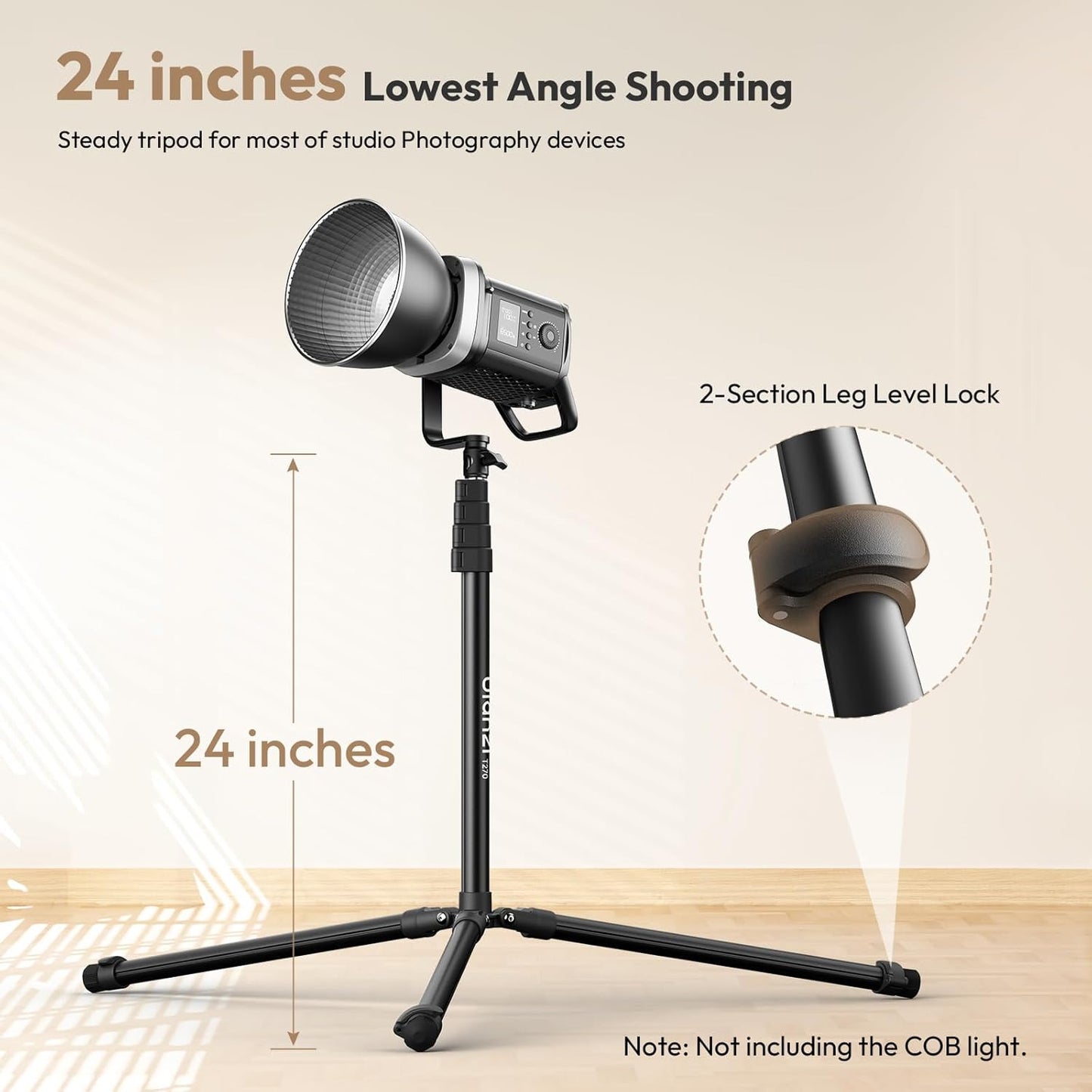 ULANZI T270 Light Stand 8.8FT/270cm Adjustable Tripod for Lighting