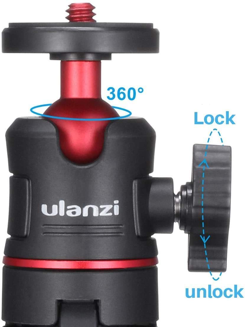 ULANZI MT-08 Mini Smartphone Selfie Stick Tripod for iPhone, Camera Extendable Handle Grip Vlog Pole for Sony