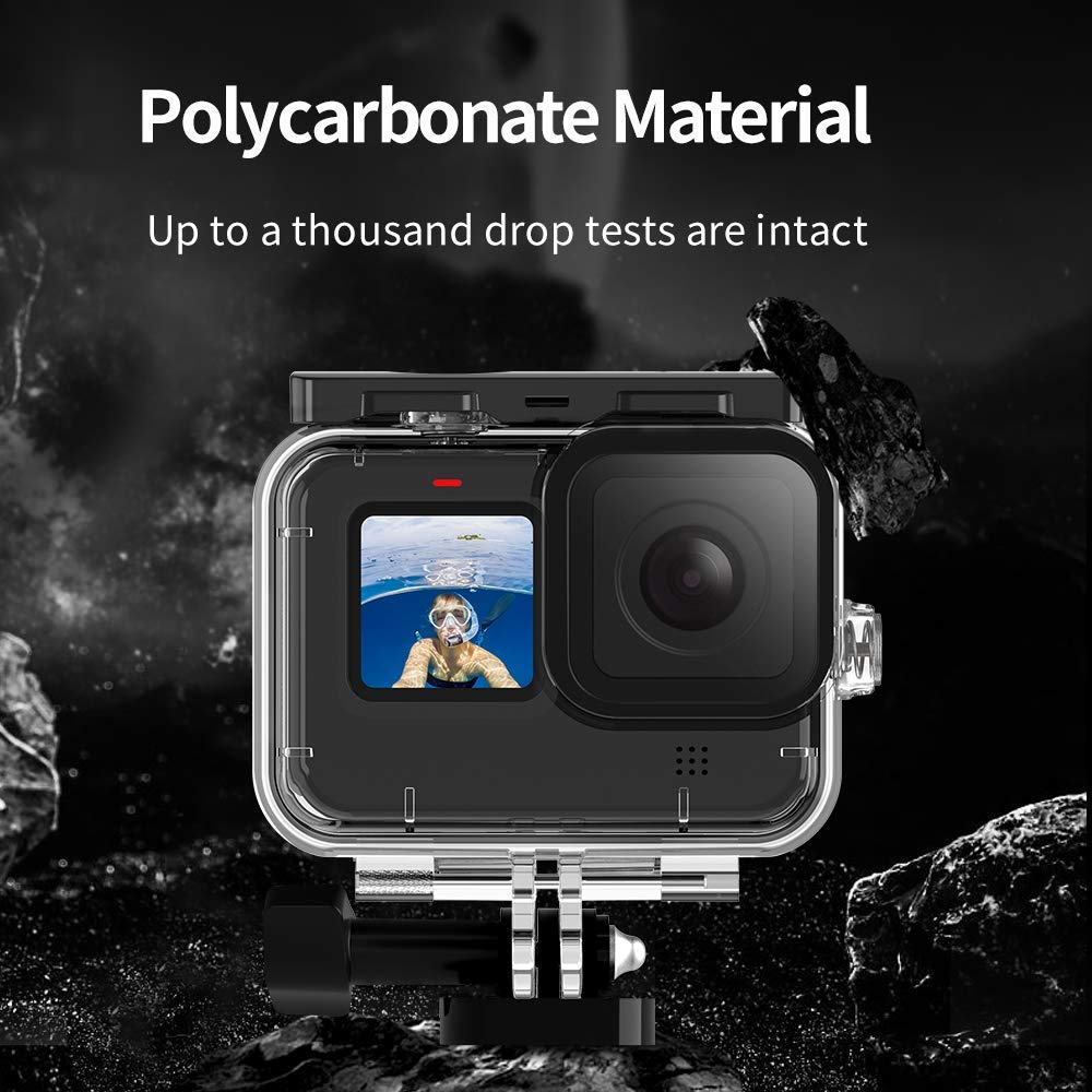 HIFFIN® Waterproof Housing Case for GoPro Hero 9 Black(2020), 196FT/60M Waterproof Case Diving Protective Housing Shell for GoPro Action Camera