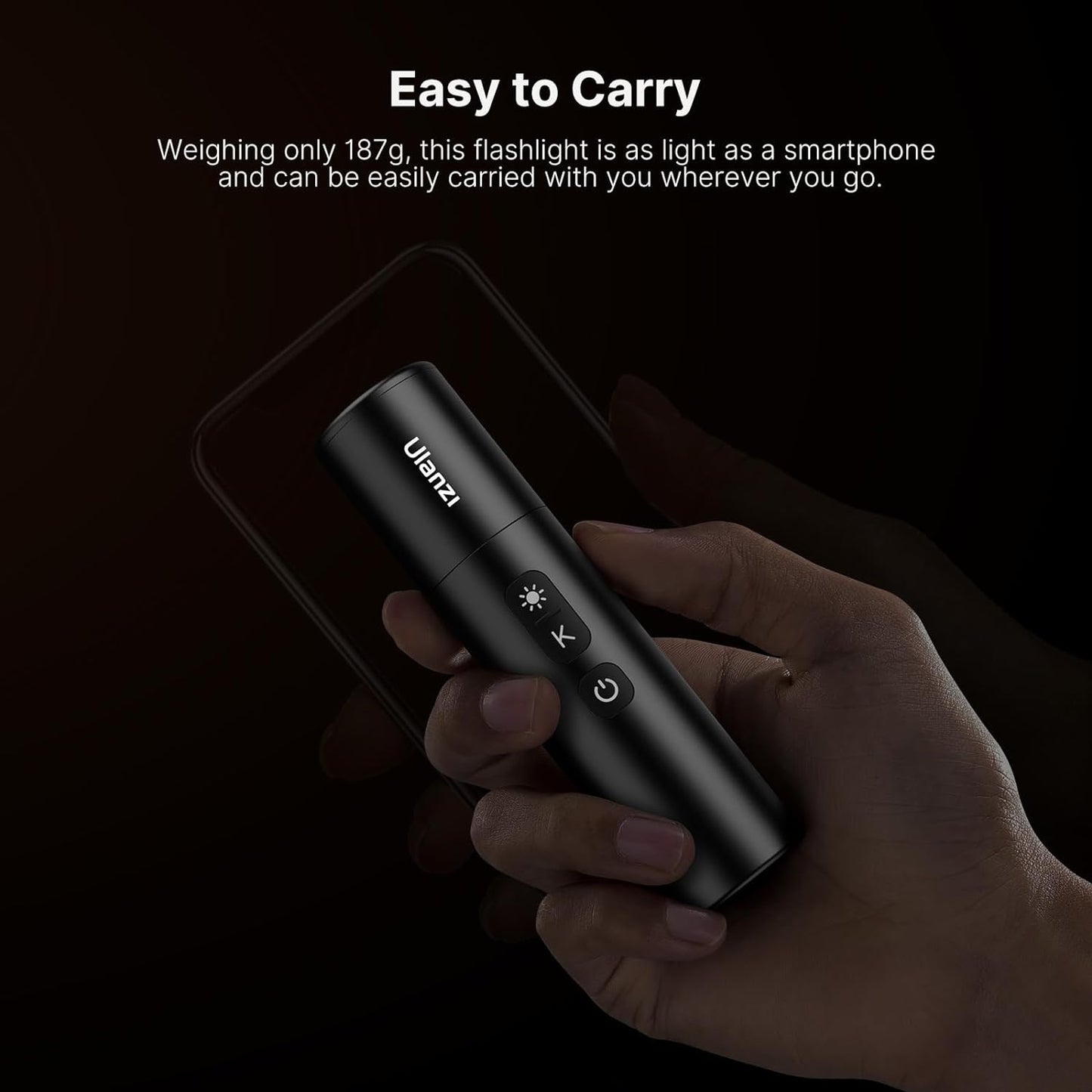 Ulanzi LM07 LED Flashlight 2000K-8000K, Bi-color, 2000mAh, Zoomable