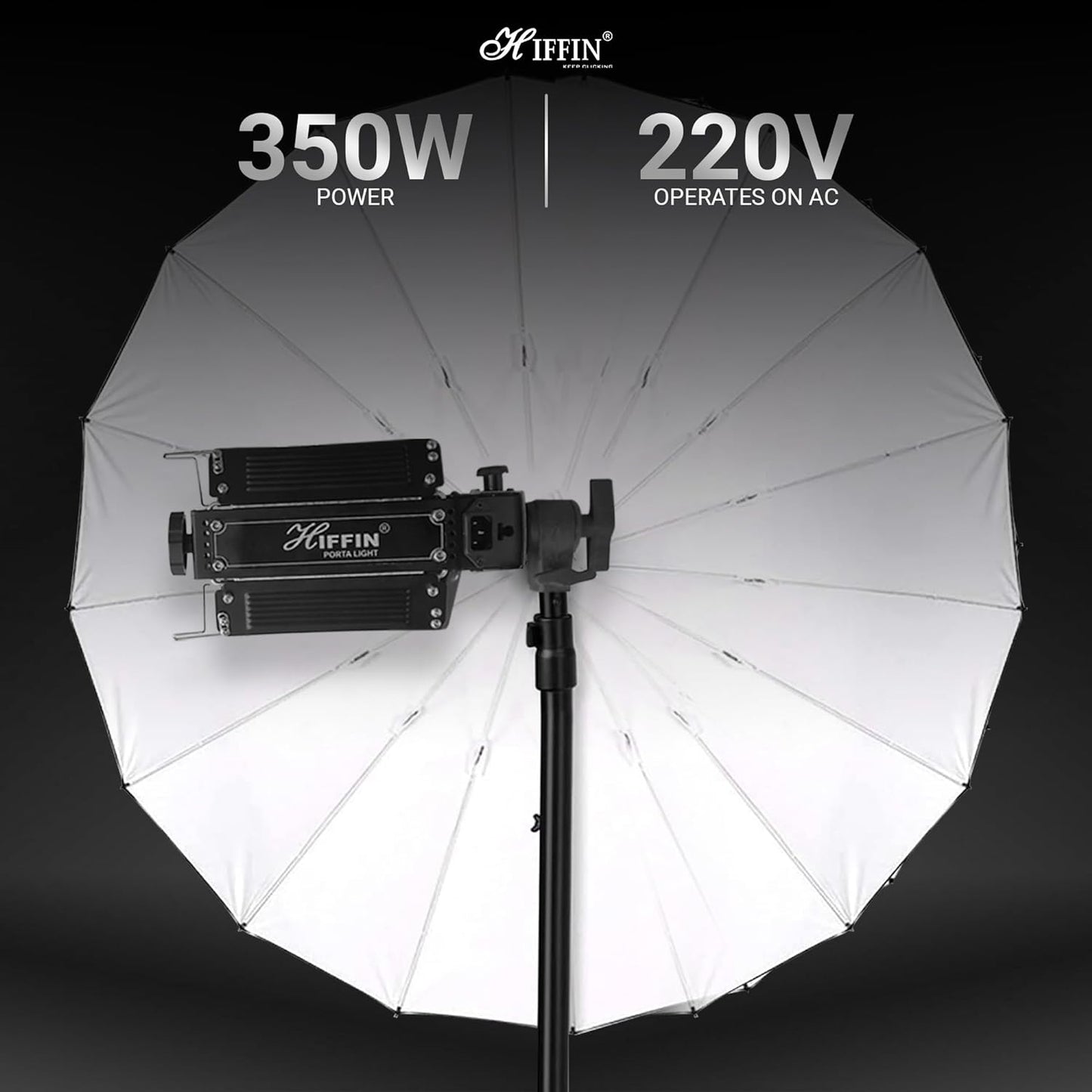 HIFFIN Warm White Porta LED 7 Panel Light Low Power Consuming LED Panels 350Watt (7 X 50w) High Intensity Warm White (Yellow/Kelvin) Light for Photo Video Indoor Outdoor Shoot