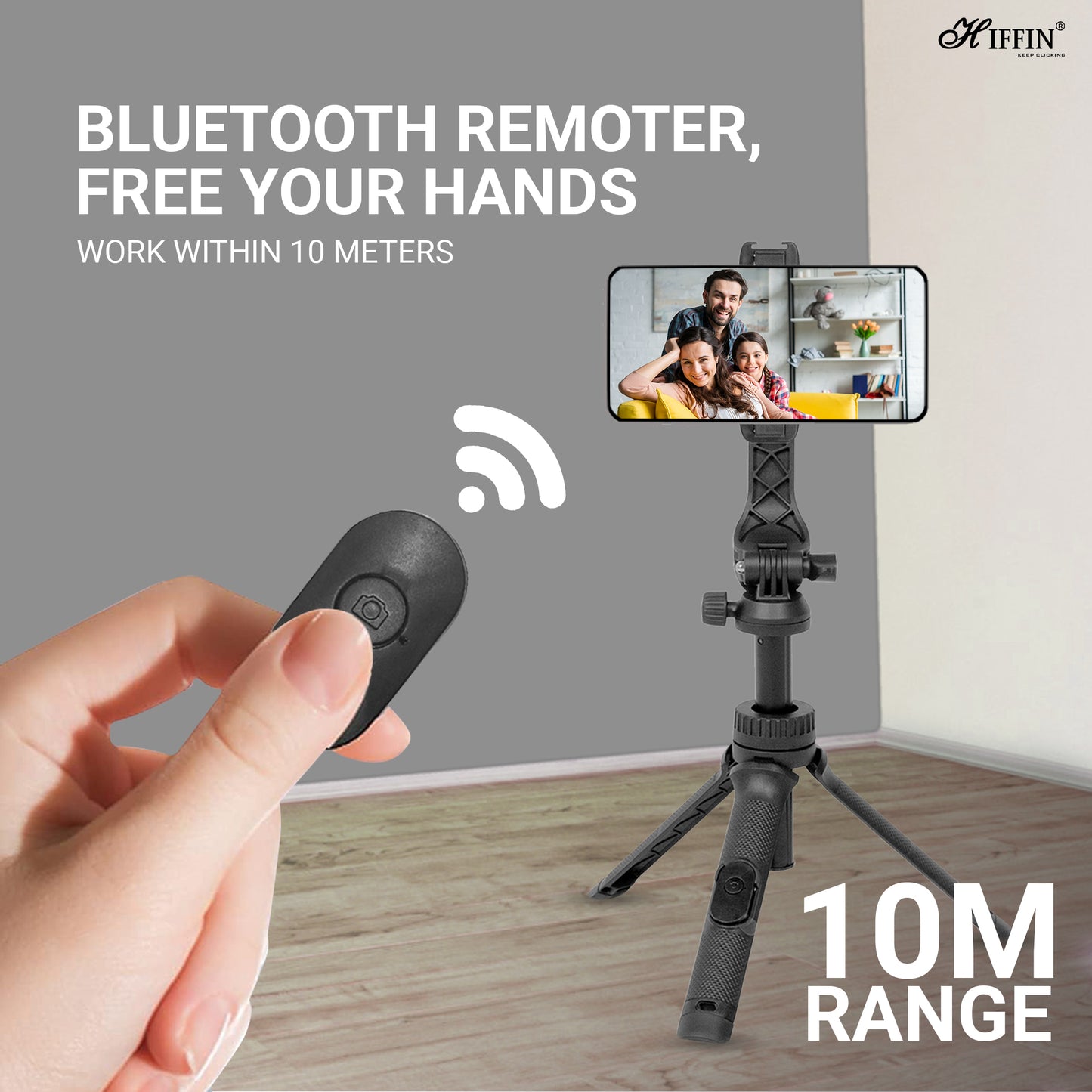 HTR-34 Selfie Stick Tripod 29” with Wireless Remote for Smartphones & Cameras