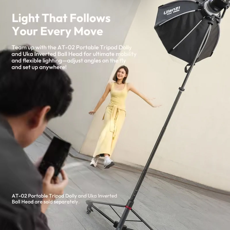 Ulanzi AT-05 Light Stand 78.7", 5kg Load, 6-Level Aluminum Tripod