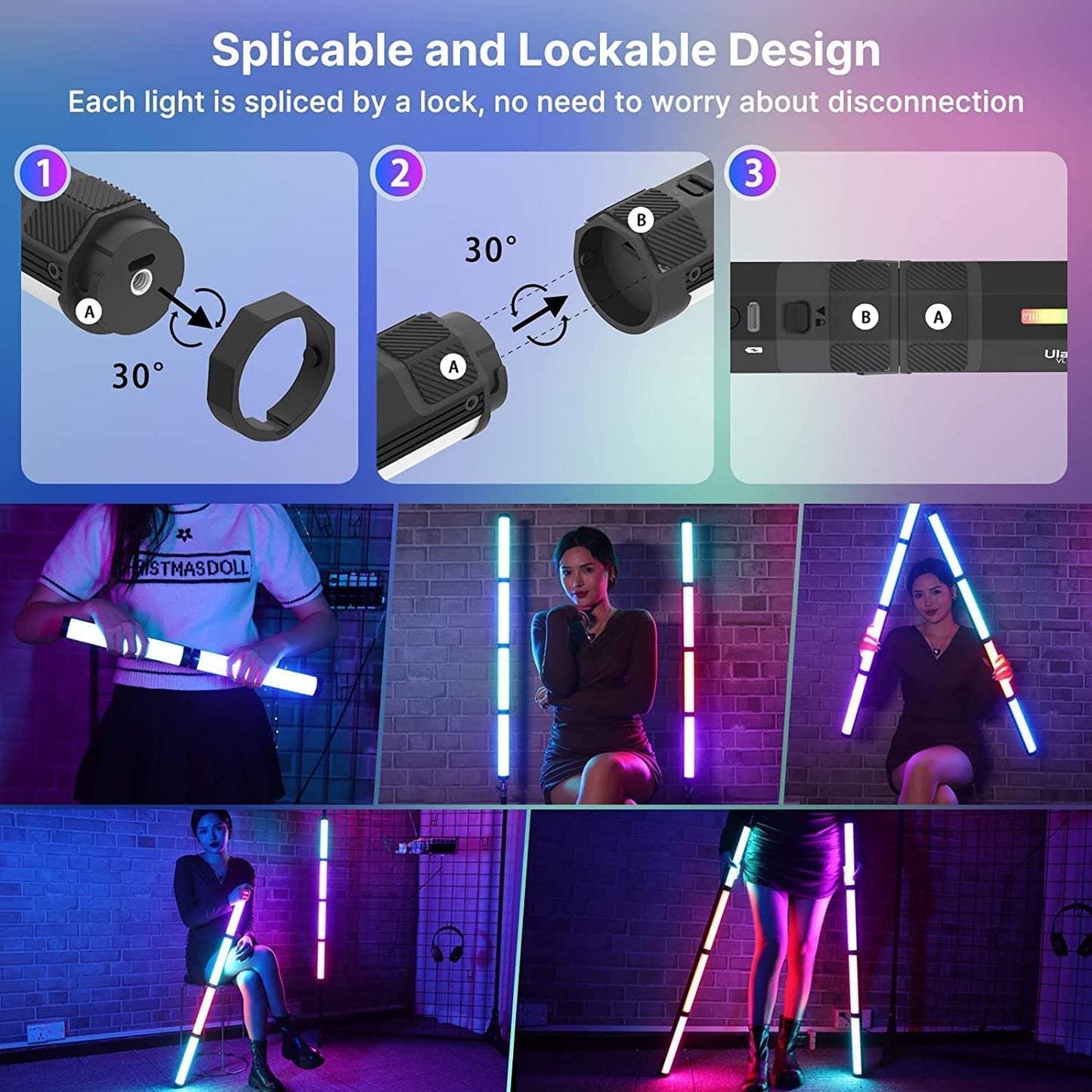 Ulanzi VL110 Magnetic RGB LED Tube Light (9.4")