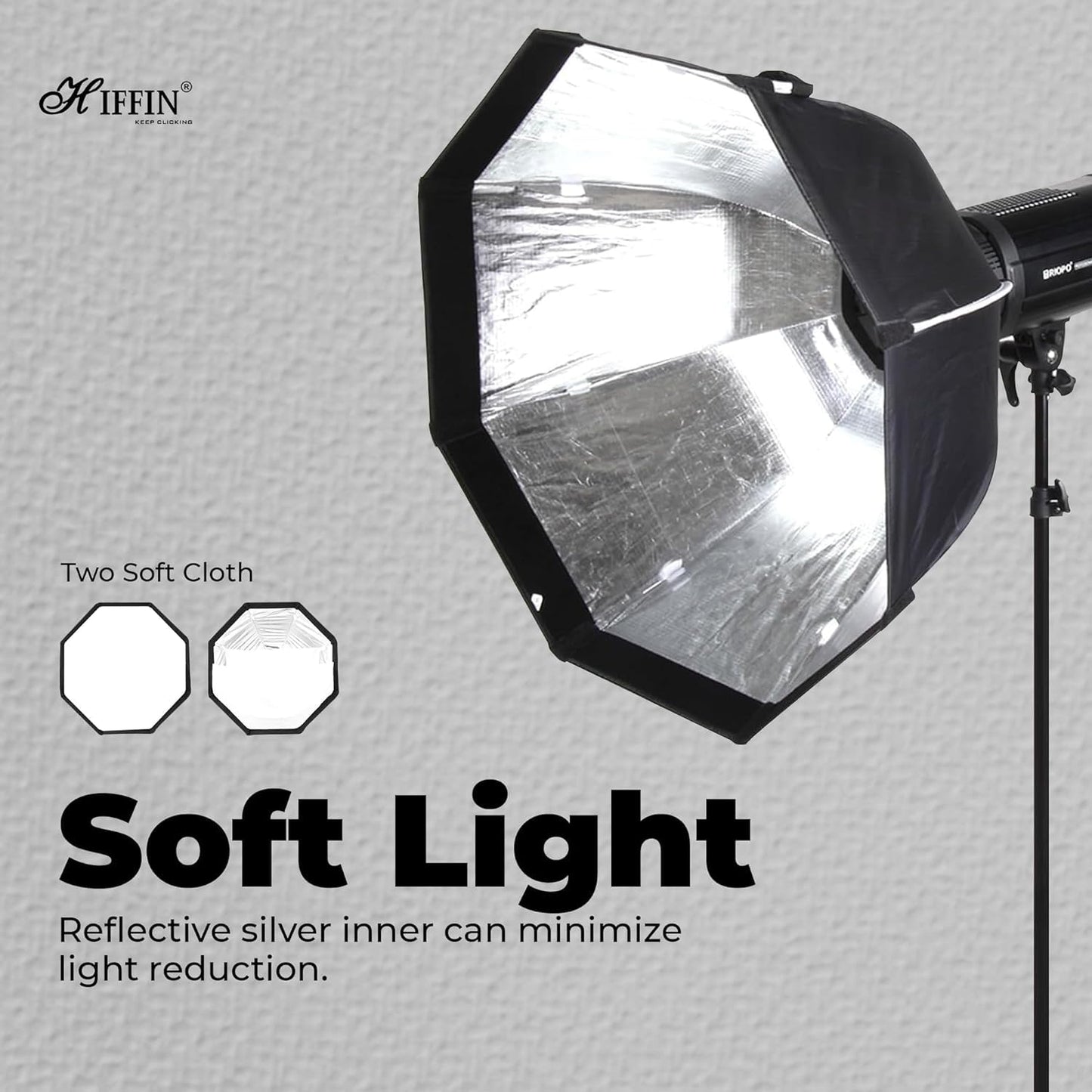 90cm Bowens Mount Octagon Softbox, Quick Release, Portable Light Diffuser for Flash & LED Lights
