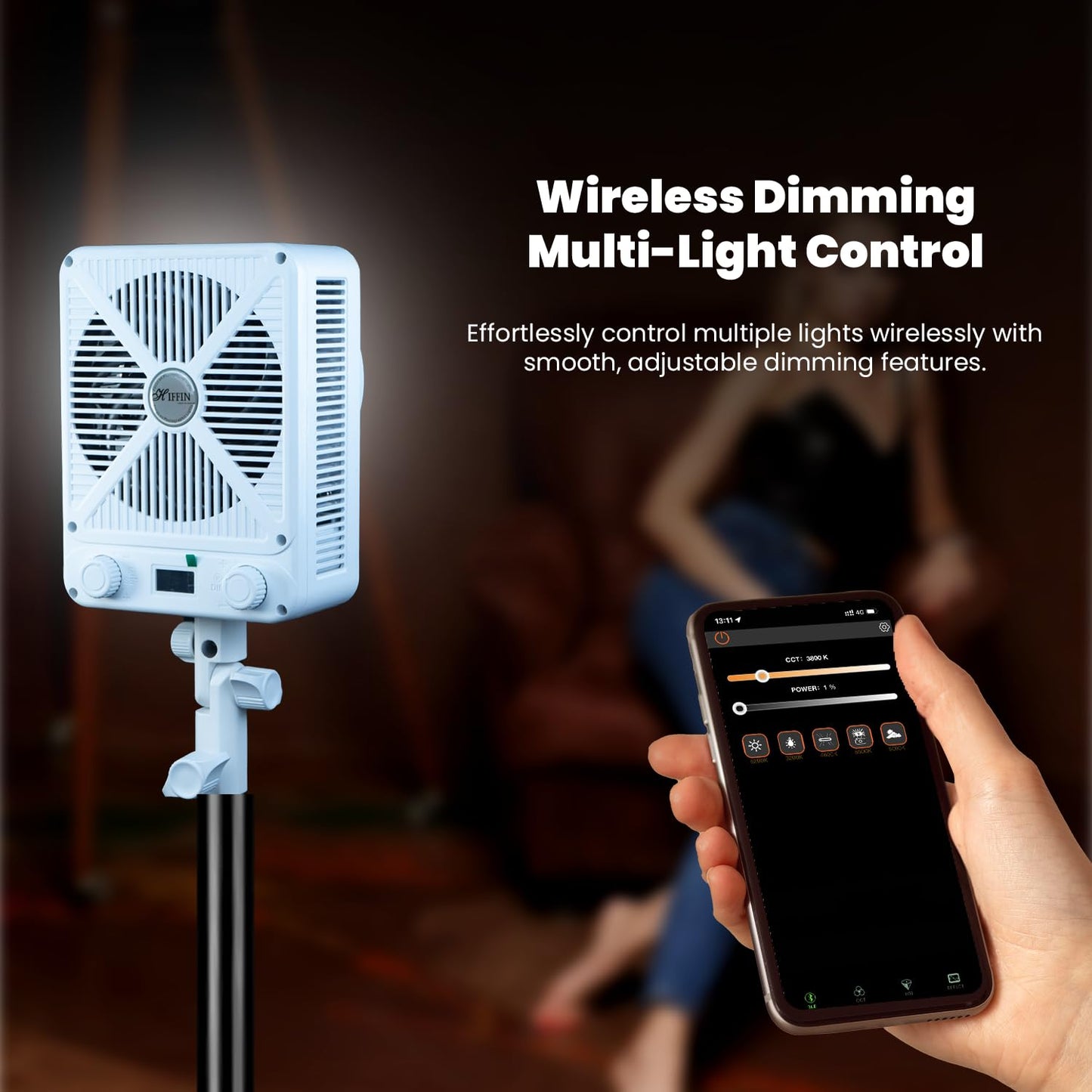 Compact 250 Watt Bi-Color Light | 15,300lm | CRI 95+ | CCT 2700K-6500K | Bowens Mount | App Control