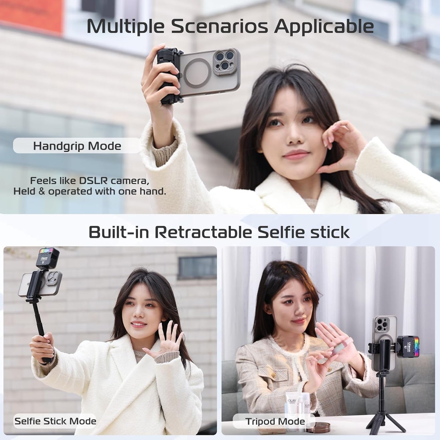 Ulanzi Extendable Grip Phone Tripod with Remote