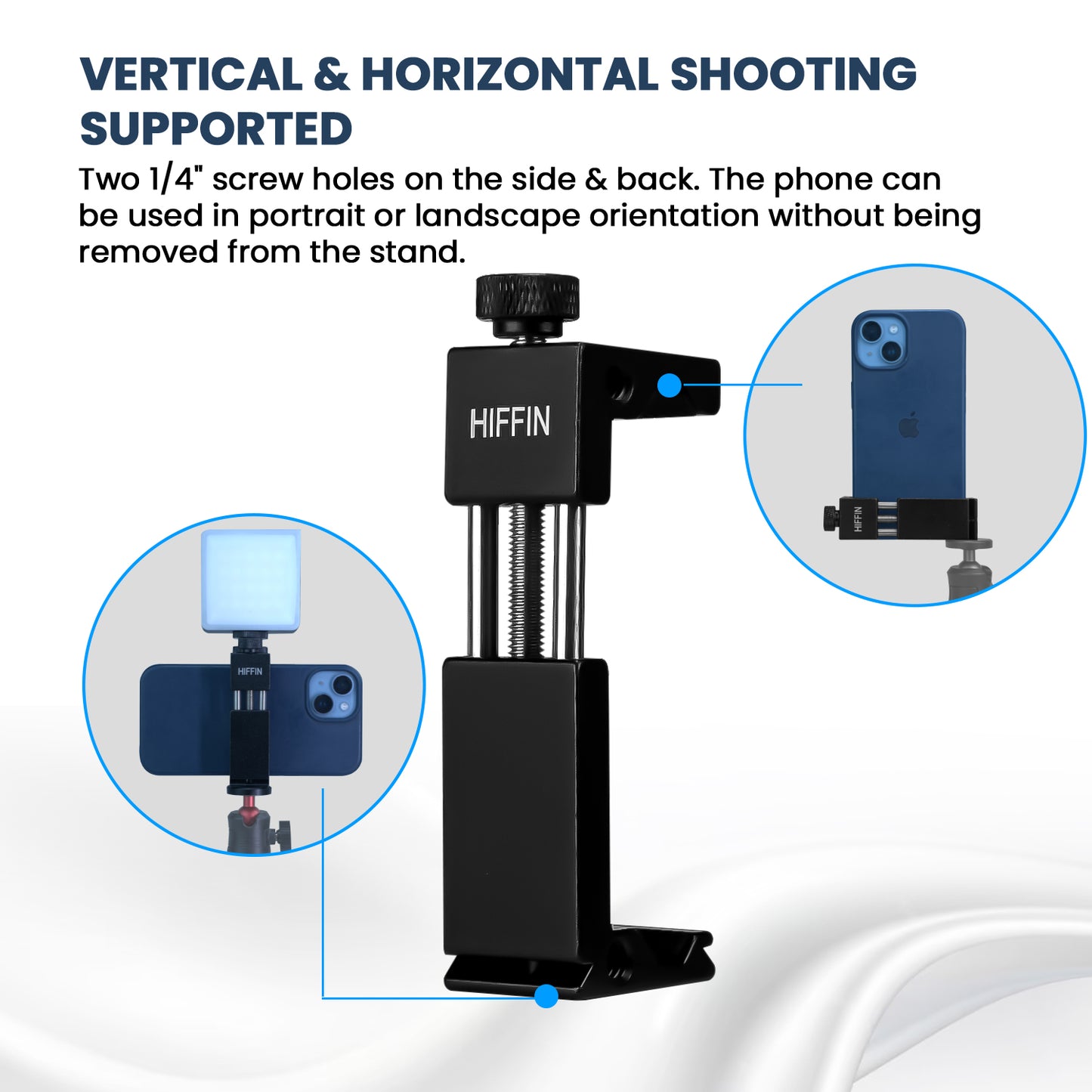 HIFFIN HF-05 Metal Phone Tripod Mount with Cold Shoe
