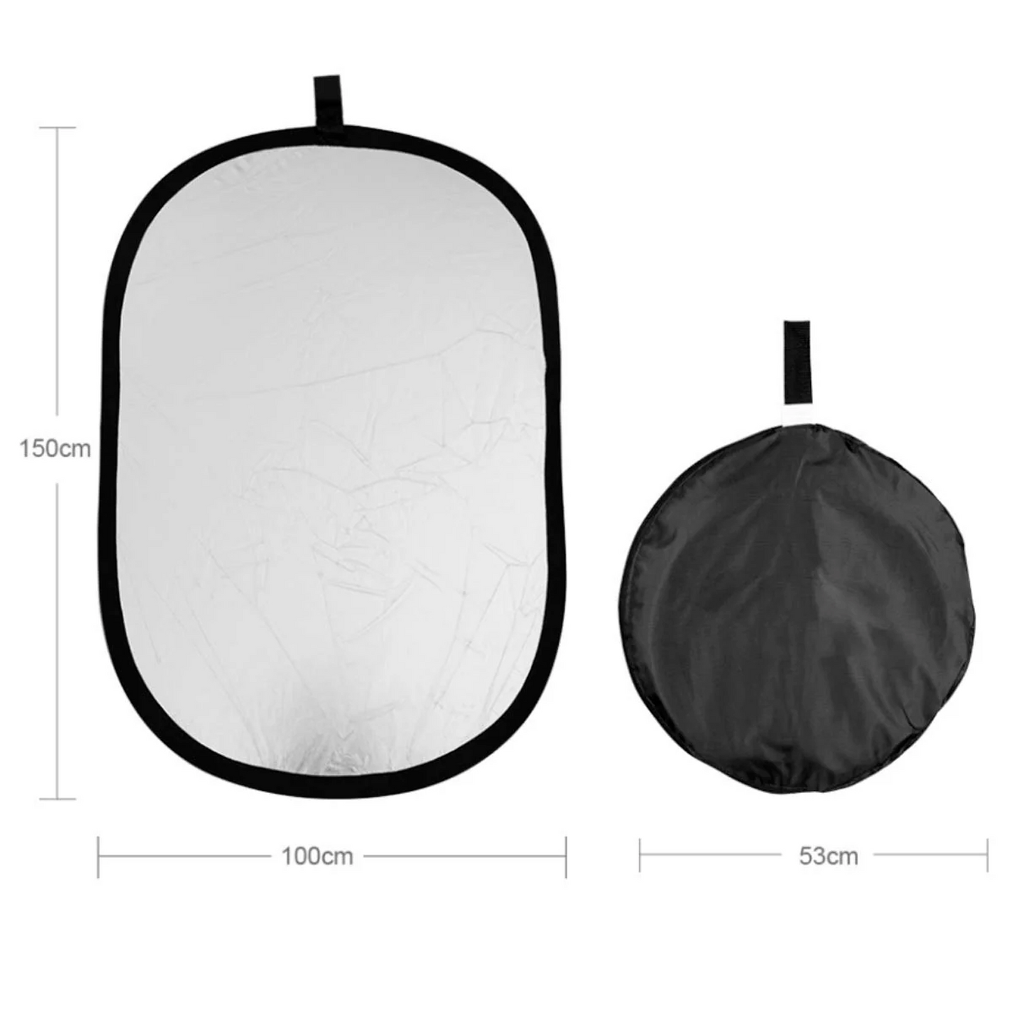 HIFFIN® 40"x 60"/100 x 150CM Photo Light Reflector Photography Kit 5-in-1 Gold/Silver/White/Black/Diffuser with Holder Clip & Collapsible Multi-Disc Carrying Case for Studio Outdoor Lighting