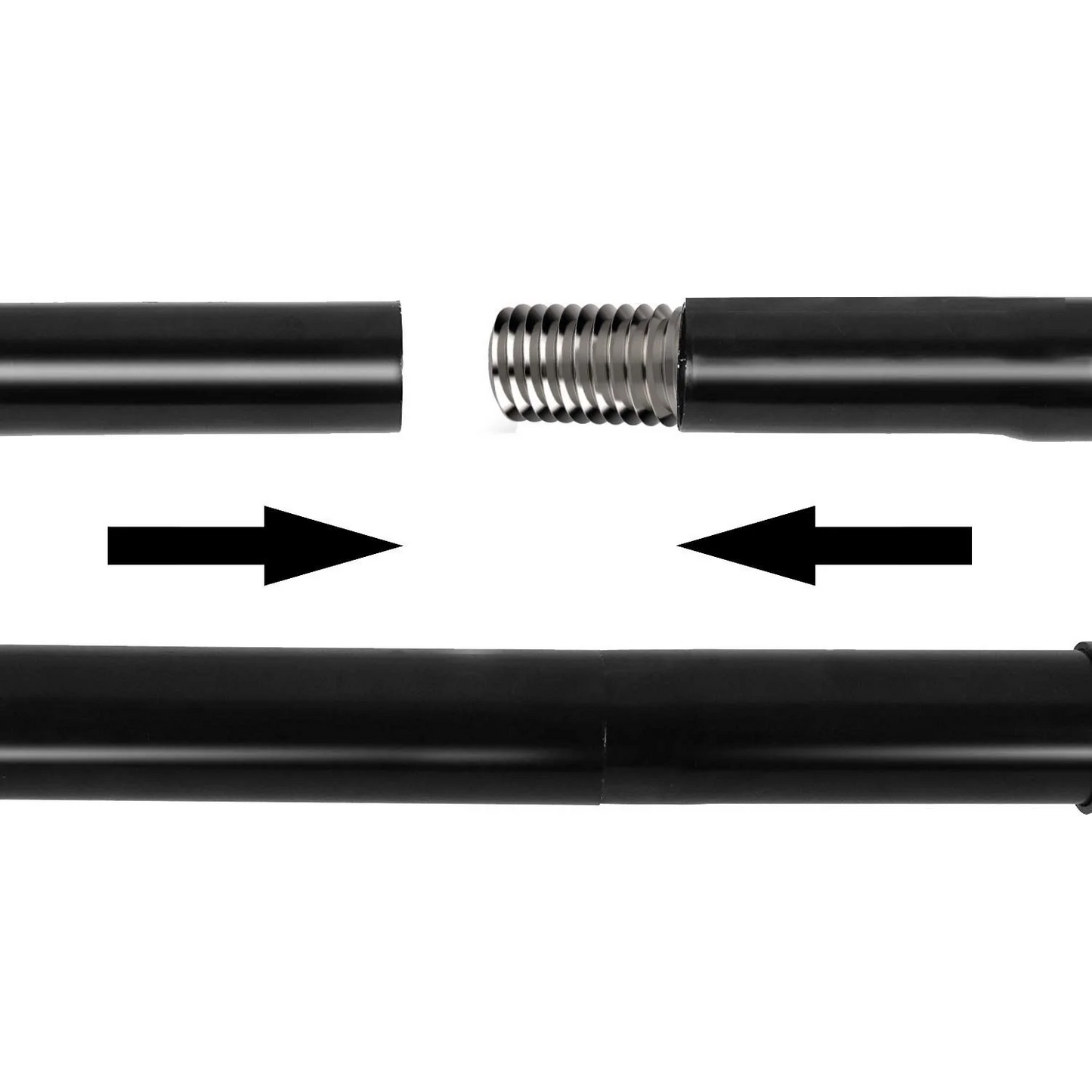 HIFFIN® Curtain Rods with Conversion Adapter Convert The Light Stand into a Background System 10Feet Rod 3 Pcs Set (Curtain Rods with conversion adapter)