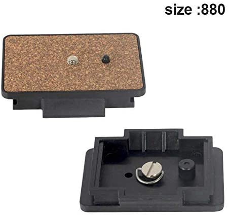 Hiffin Quick Release Base Tripod Plate for hf 880 Tripod for Video Still Photography Shooting Purpose (Black) (880 Quick Release Plate)