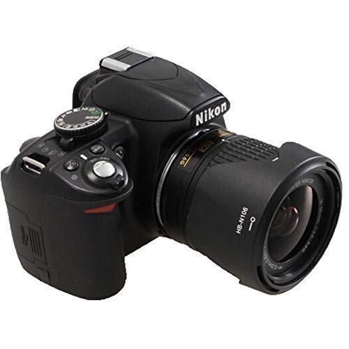 HIFFIN® Lens Hood HB-N106 And HB-77 For Nikon af-9 18-55mm & Nikon 70-300mm Lens D3500, D3400, D5600 Kit (Bayonet Type Lens Hood HB-N 106 And HB-77 Lens Hood Combo)