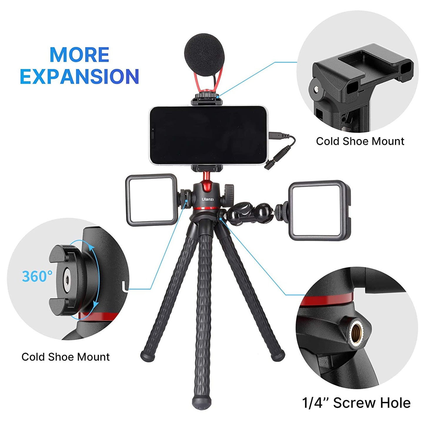 Ulanzi "MT-33 Flexible Mini Tripod with 1/4" Screw for Magic Arm"