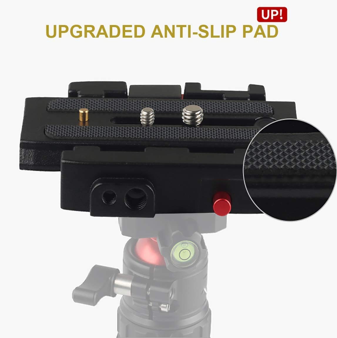 HIFFIN® Universal Quick Release Camera Adapter Mount System with Slide Plate with 1/4" and 3/8" Screws for Benro, Manfrotto & Other Professional Tripods (Quick Release Plate)