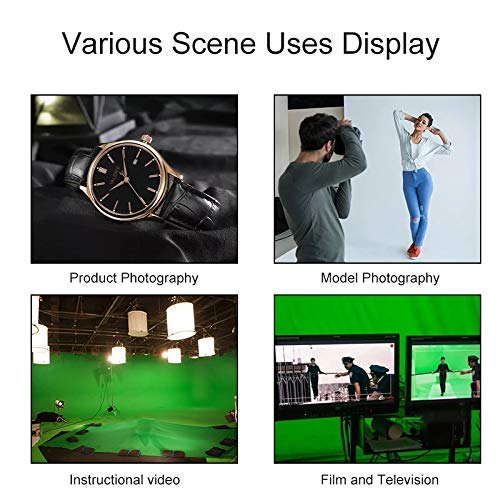 Hiffin Green Backdrop Background 203.2MM X 304.8MM (8x12 Ft) for Studio - Camera Accessory Set of 3