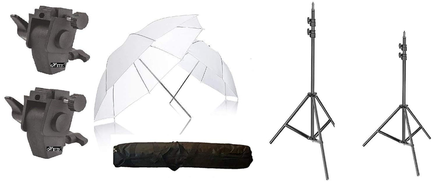 HIFFIN® Studio Home 33 Umbrella Stand Setup with Sungun Adapter | 9ft Stand | Umbrella | Bag for kit Mark II