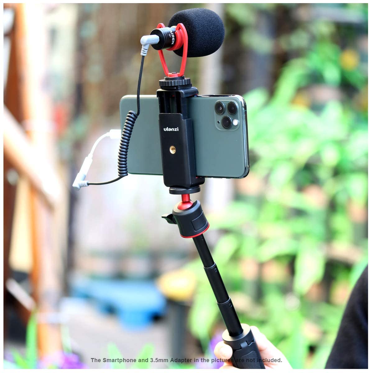 ULANZI ST-07 Phone Tripod Mount with Cold Shoe Mount for Microphone LED Video Light 1/4'' Tripod Screw for All Smartphone Vlog Vlogging