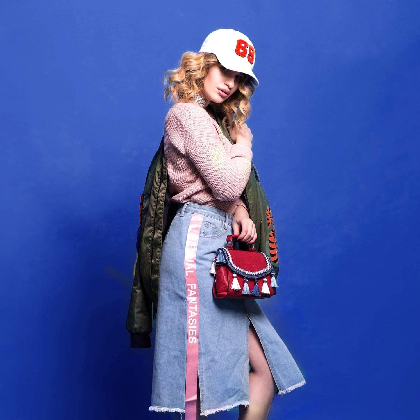 HIFFIN® Blue Screen Backdrop 6x10 ft with Stand -6x9FT Photography Backdrop with 1PC 6.5FT T-Shape Backdrop Stands, 2PCs Spring Clamps, 1PCs Carry Bag