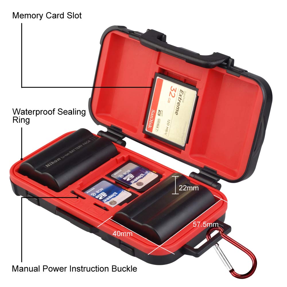 HIFFIN® D950 Battery Memory Card Protective Protector Case Box for SD CF XQD Memory Card Camera Battery AA Battery
