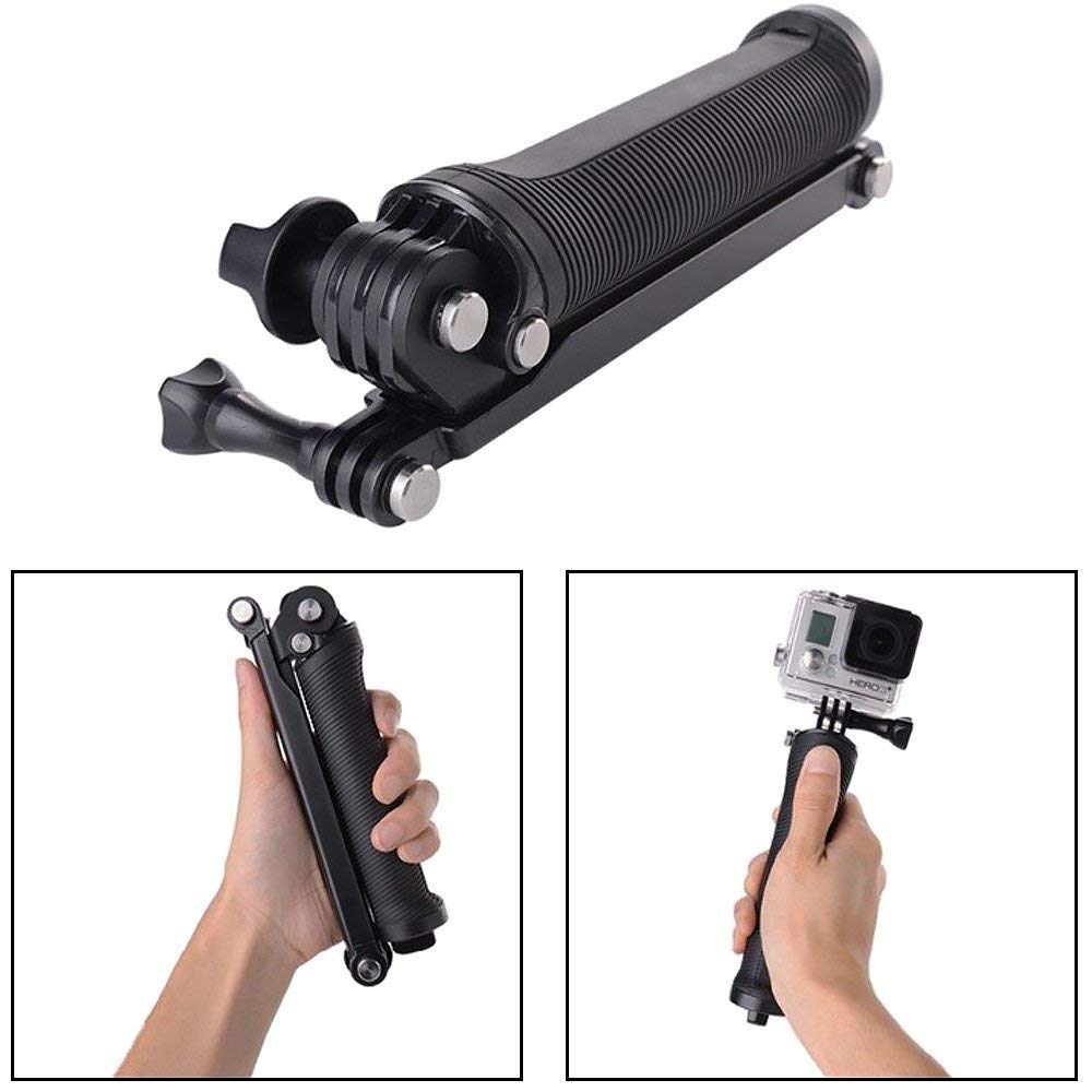 HIFFIN® 3-Way Monopod Grip Arm Tripod Foldable Selfie Stick, Stabilizer Mount Holder for GoPro Hero 9/8/7/6/5, SJCAM SJ6, SJ7, SJ5000,