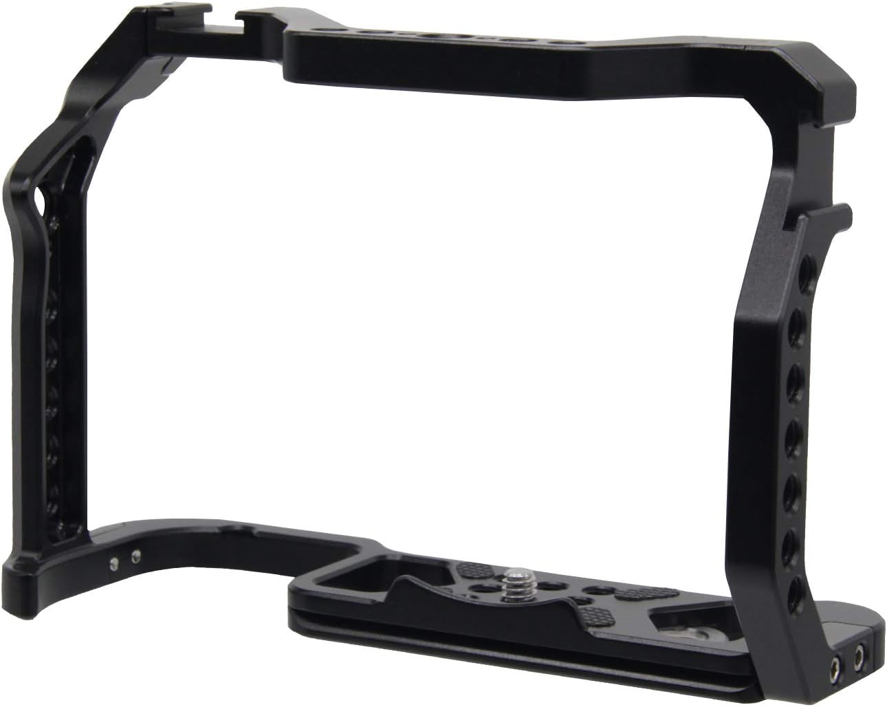 HIFFIN Camera Cage for Canon EOS R6 R5 Mirrorless Camera, Vlogging Video Shooting Filmmaking Rig Stabilizer with Dual Cold Shoe, 1/4" Mounting Points
