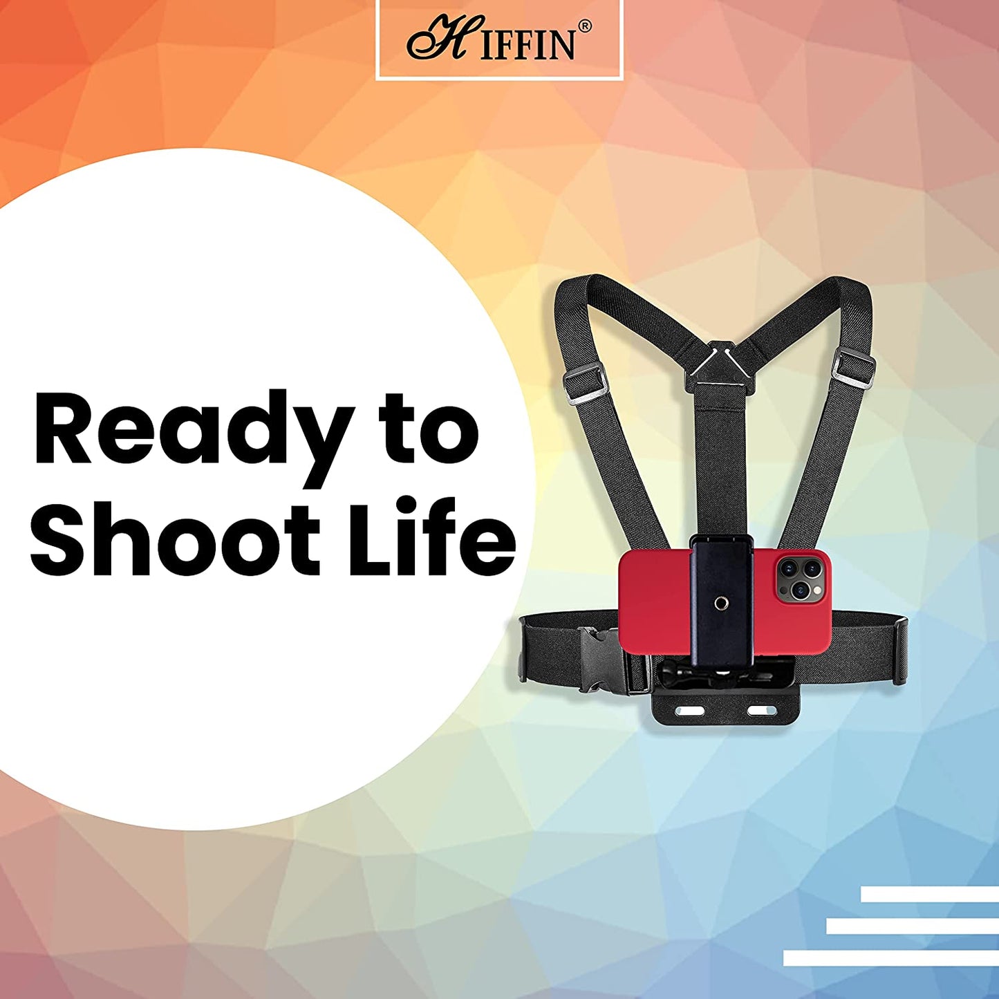 HIFFIN J Mount & A E P Universal Mobile Clip New & Go Pro Screw and Small Size Camera and Selfie Stick Holder New Tripod Attachment (Black)