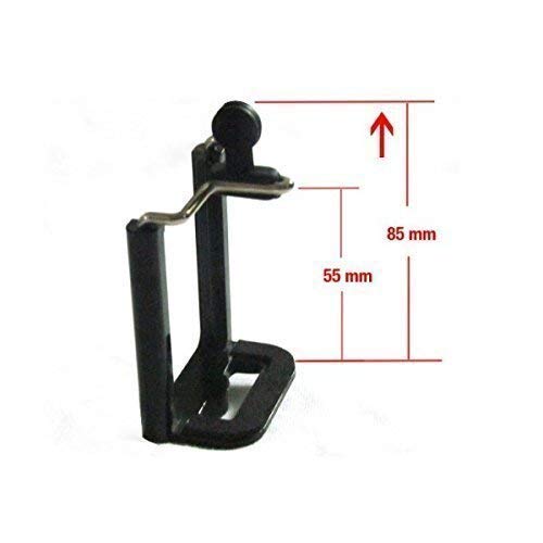 HIFFIN® 2 Pcs Combo A E P Universal Mobile and Small Size Camera and Selfie Stick Holder Tripod Attachment (Black)