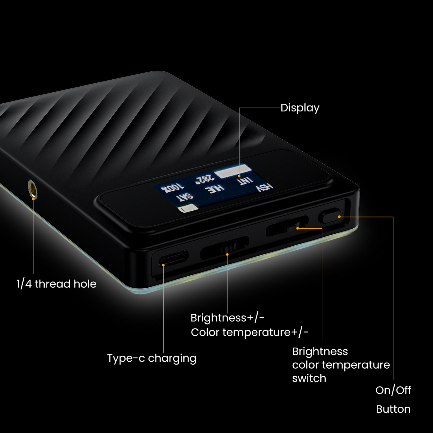 RGB Selfie Light, Clip, 24 Modes, CRI 95+, 3000mAh