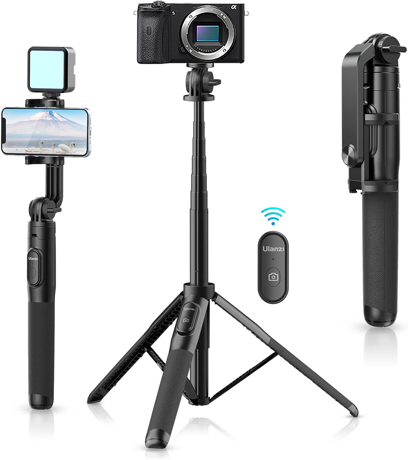Ulanzi SK-03 1.6M Livestream Selfie Stick, 360 Rotation, Bluetooth