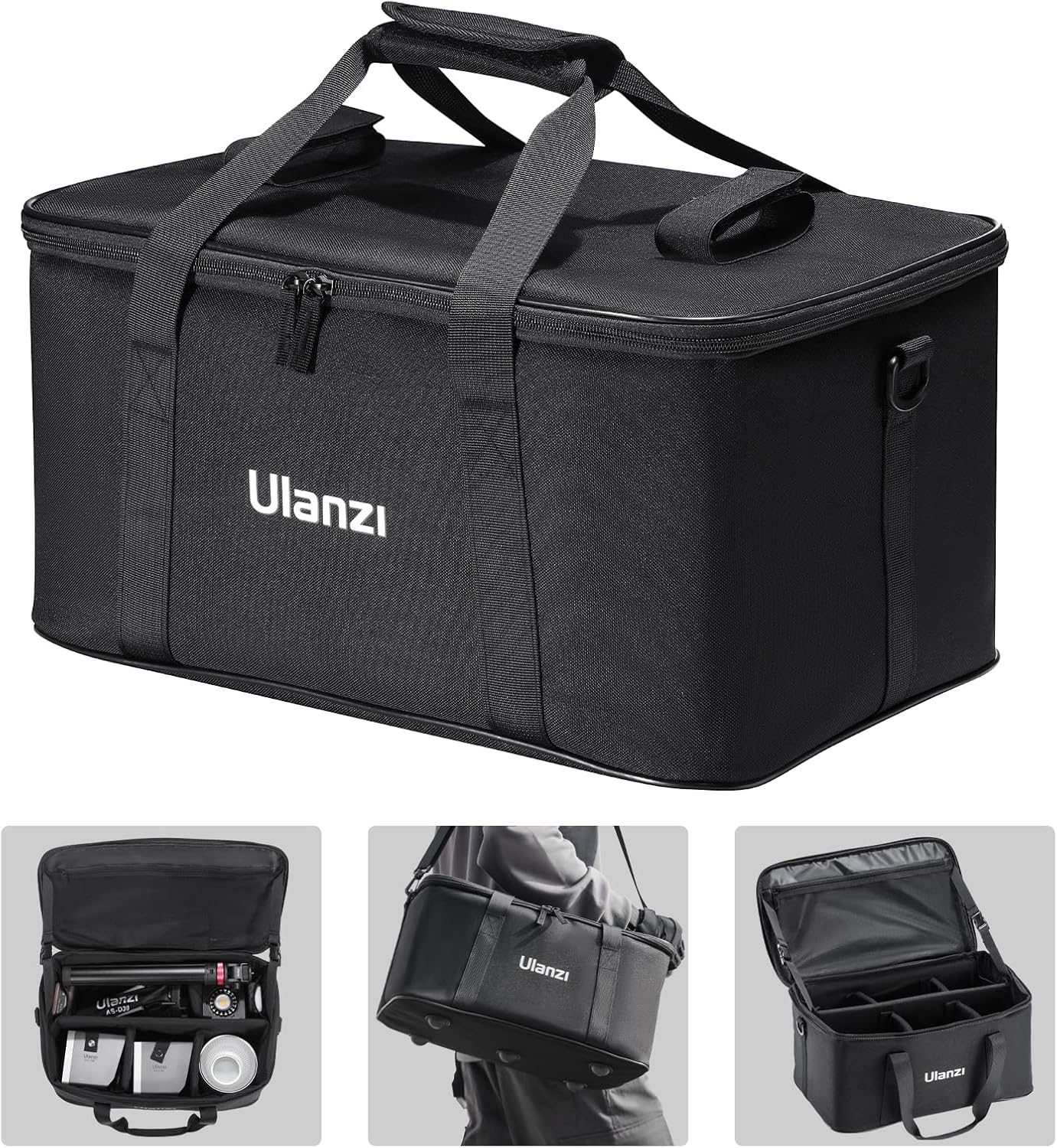 ULANZI OM-01 Carrying Bag, Foam Padded for Studio Tripods, Stands, Softboxes, Travel