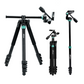 HF-999 Professional Portable Tripod Monopod with 3 Way Pan Head
