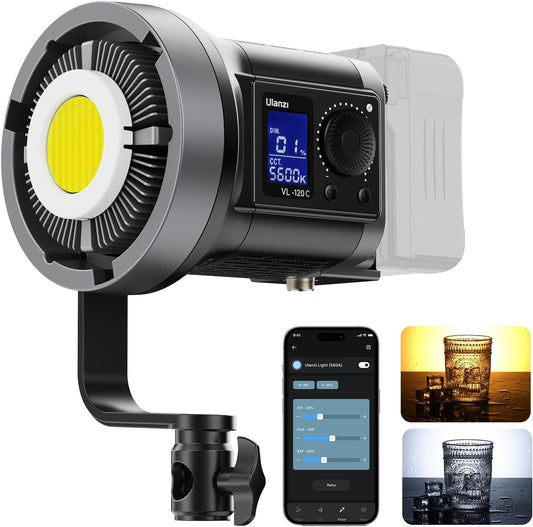 Ulanzi 120W V-Mount Bi-Color 2700K-6500K COB LED Light w/ App Control