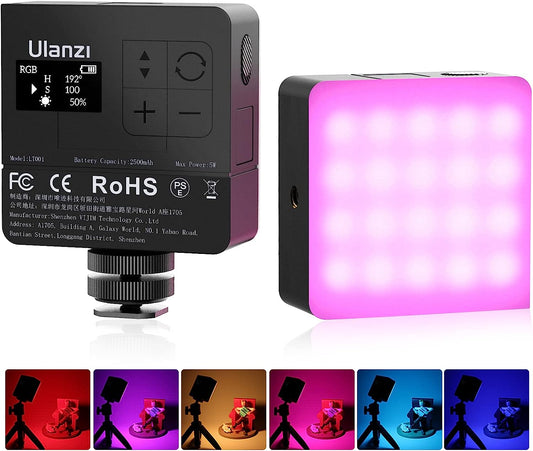ULANZI VL49 Pro RGB Video Light, 2500-9000K, Dimmable LED Panel, Magnetic