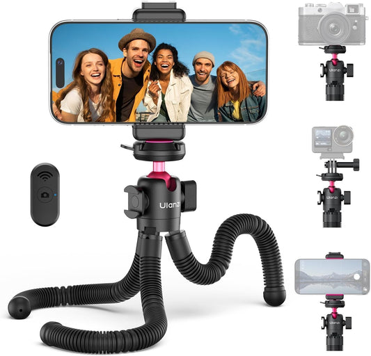 ULANZI MT-91 Flexible Octopus Tripod 3-in-1 for Phone/GoPro/Camera w Bluetooth
