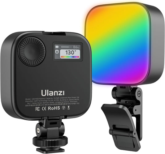 Ulanzi U60 (Black) RGB Video Light, 360° Color, CRI≥95, 2500-9000K, 2500mAh