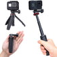 Ulanzi MT-09 Extention Vlog Tripod Mini Portable Handle Grip for Gopro Hero 12, 11, 10, 9, GoPro max Black Session Osmo Action Camera