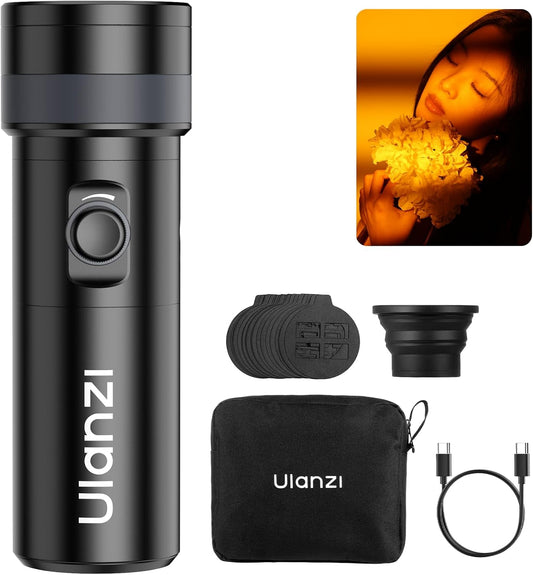 ULANZI LM01 RGB 7500mAh Portable LED Light w/ 20 Filters & Zoom Spotlight