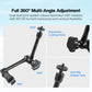 HIFFIN® Magic arm11 Inch Adjustable Friction Articulating Magic 1/4-inch Hot Shoe Connector Arm for LCD Monitor LED Camera