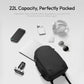ULANZI YY038 Travel Camera Backpack 22L for Mirrorless DSLR, 16-inch Laptop Compartment, Anti-Theft Water-Resistant Photography Bag with Tripod Holder, Compatible with Sony Canon Nikon Fujifilm(Black)