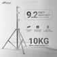 HIFFIN Stainless Steel Heavy Duty 99.06-279.4 CM Adjustable Light Stand with 0.635 CM to 0.9525 CM Universal Adapter for Studio Monolights, Softbox, and More Equipment