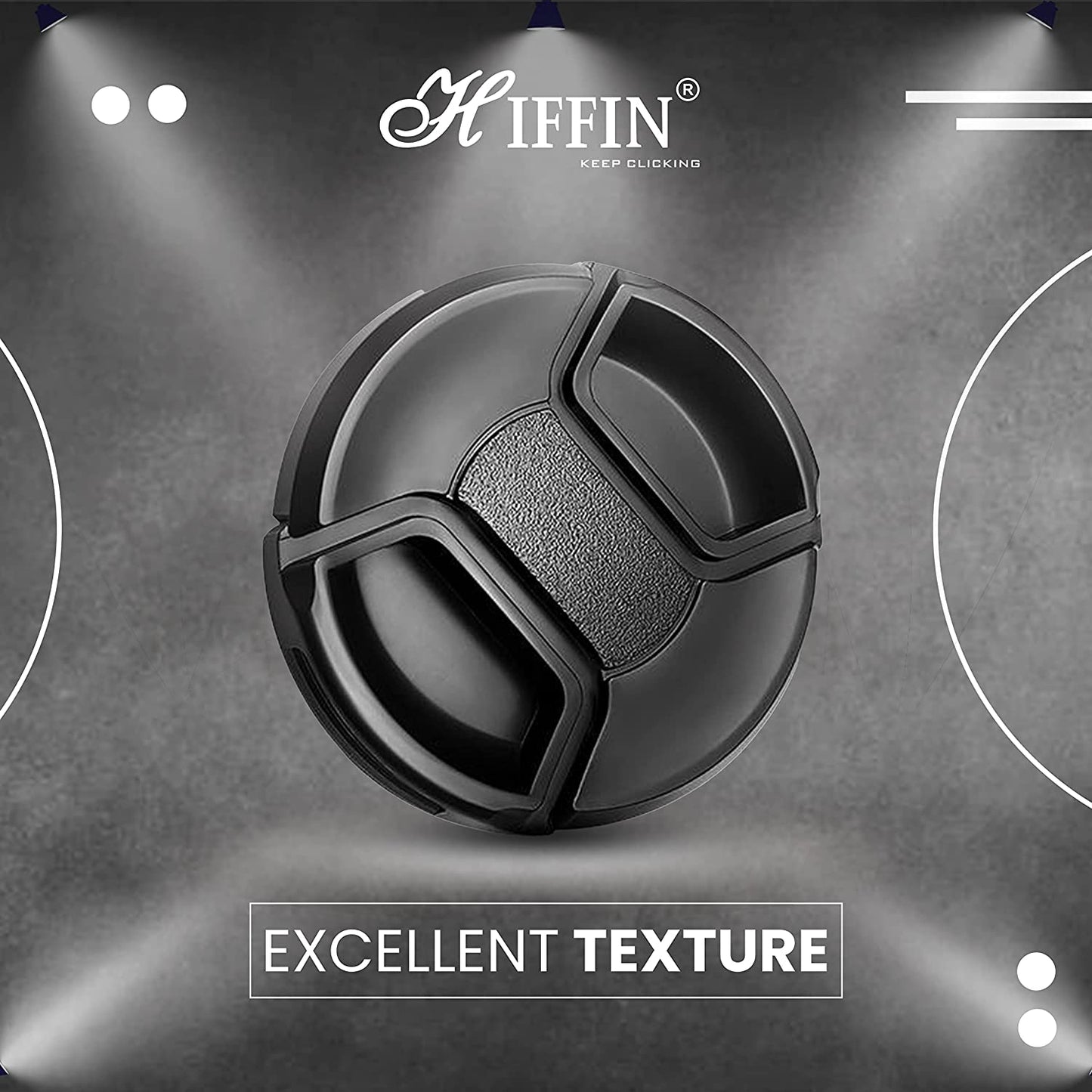 HIFFIN® 55MM Snap-On Front Lens Cap/Cover for Canon, Nikon, Sony, Pentax All DSLR Lenses