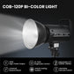 COB-120P Professional 120W Bi-Color Video Light for Studio Film Recording, 3200K-5600K Dimmable with Remote Control