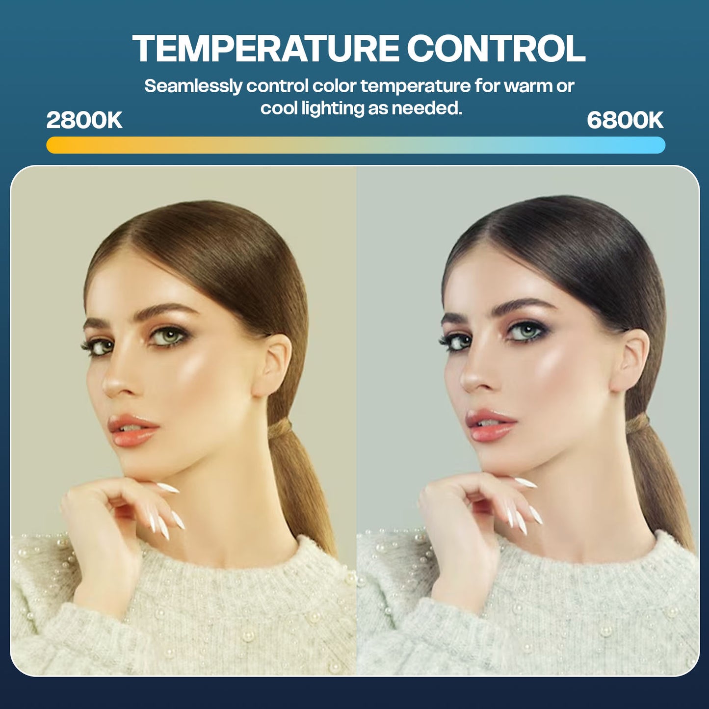 500 Watt Continuous Light For Photography, 2800-6800 CCT, 9FX MODE, 10-100% Brightness | Remote Control