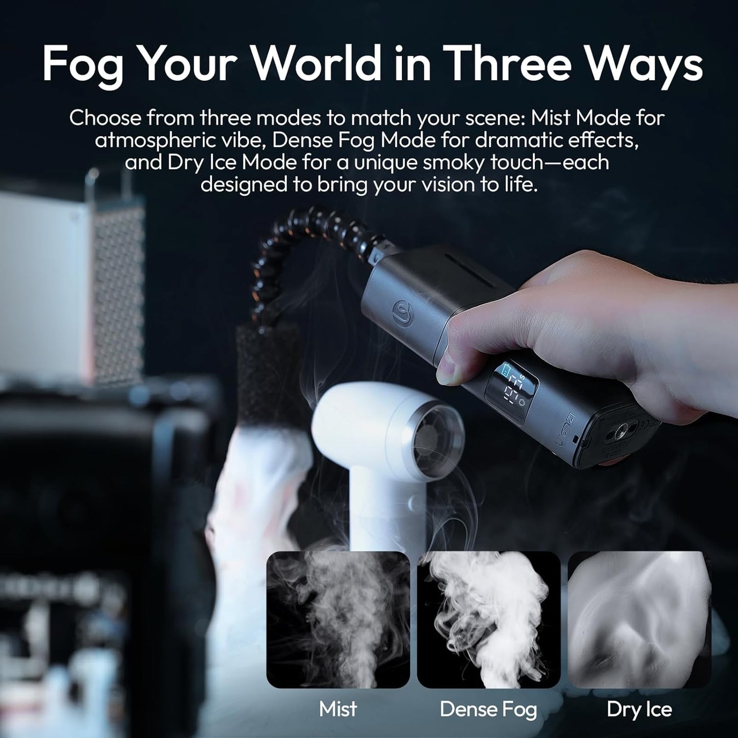 ULANZI FM02 Filmog X 30W Portable Fog Machine, USB-C Rechargeable Handheld Fogger