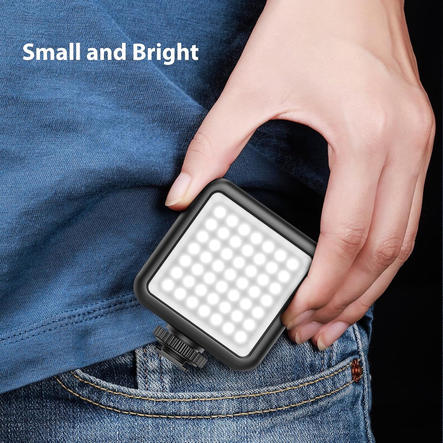 Ulanzi 2000mAh LED Video Light, 3 Cold Shoe Mounts, Type C Charging