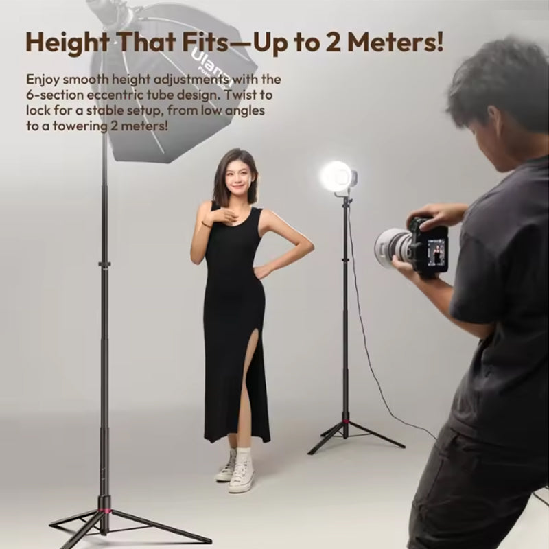 Ulanzi AT-05 Light Stand 78.7", 5kg Load, 6-Level Aluminum Tripod